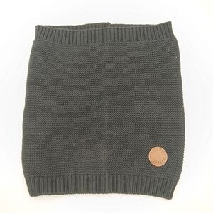 Black Womans Knit Head Band Beanie with Logo Patch